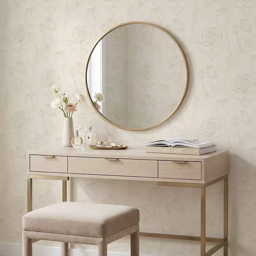 Fototapet Ljusrosa mönster på beige bakgrund a01124