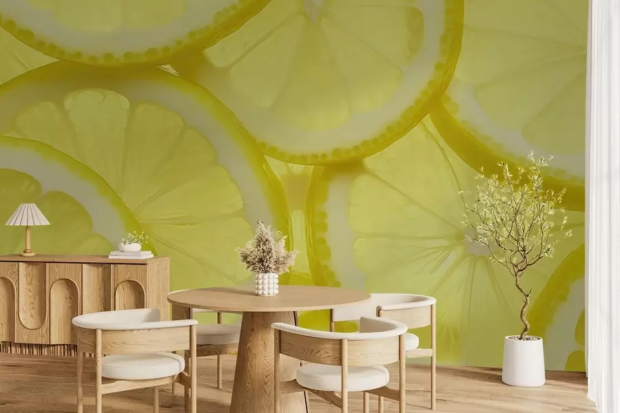 Fototapet Citronskiva Textur w05351