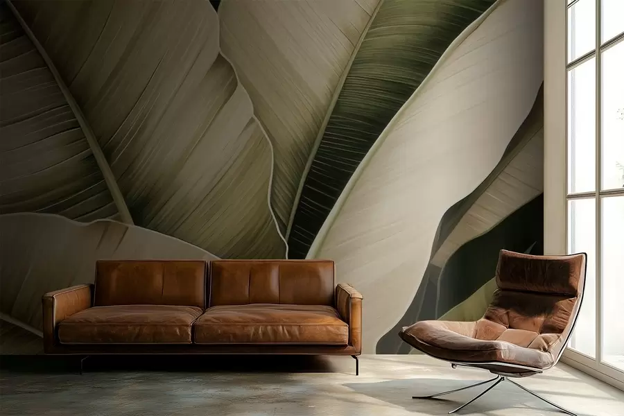 Fototapet Bananblad, långa blad w05403