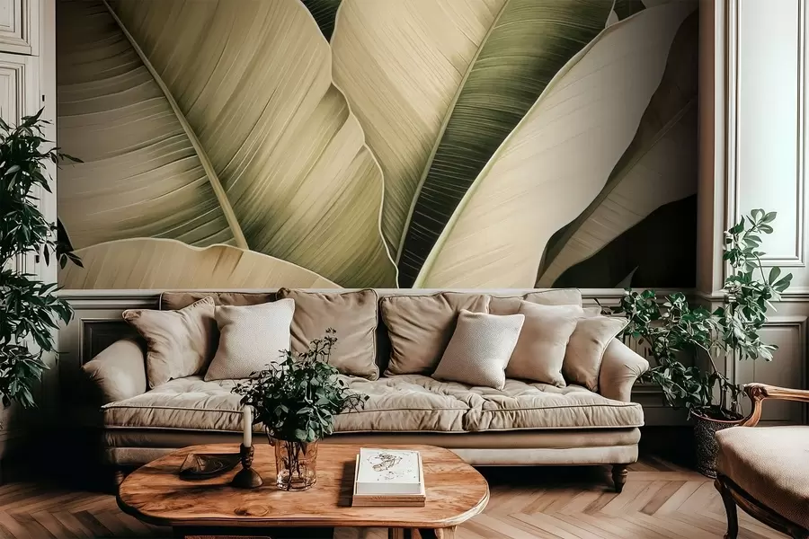 Fototapet Bananblad, långa blad w05403