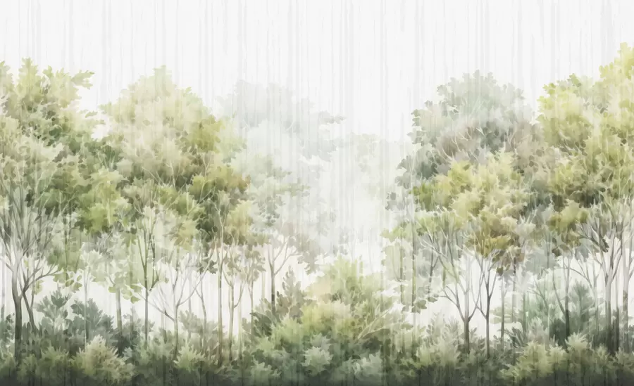 Fototapet Lövskog och linjer w05442