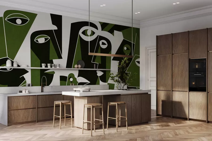 Fototapet Ansikten i afrikansk stil w05446v3