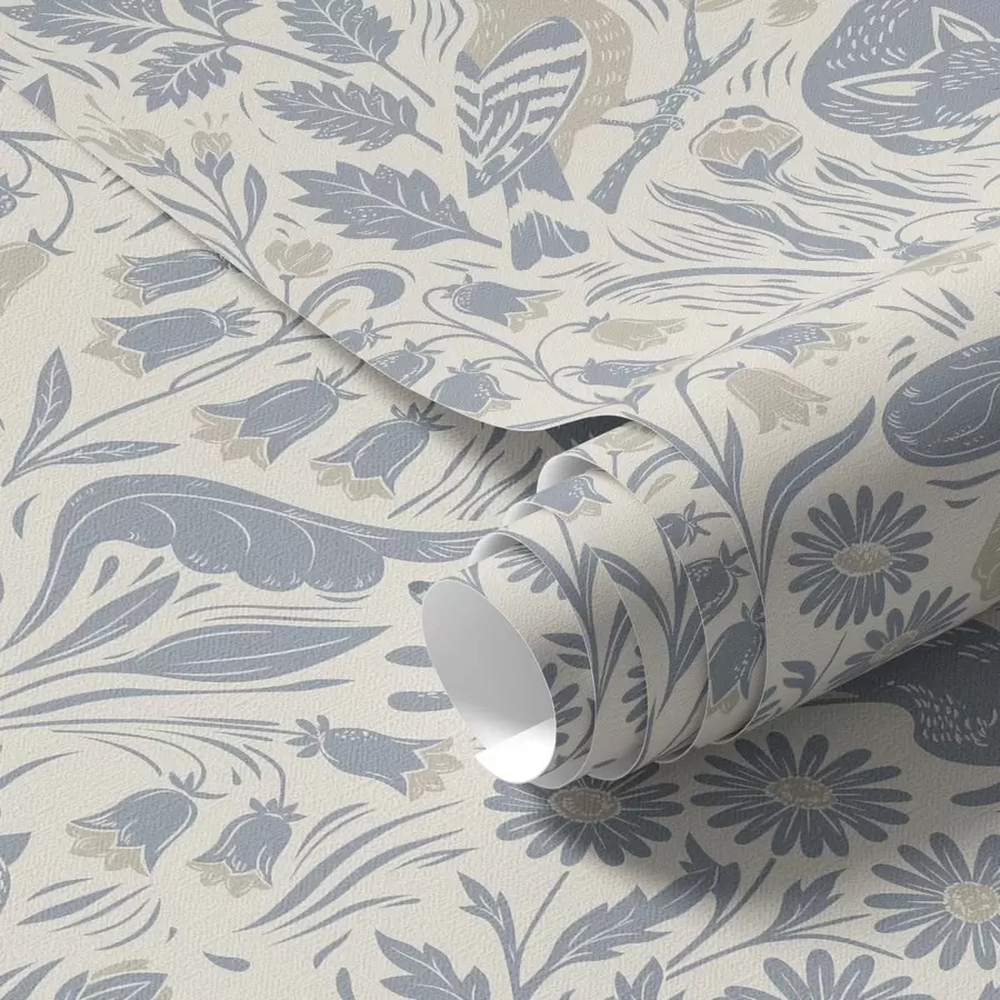 Fototapet Dekorativt mönster med skogsdjur a01158