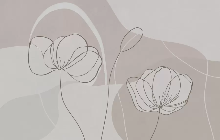 Fototapet Minimalistiska blommor w09779