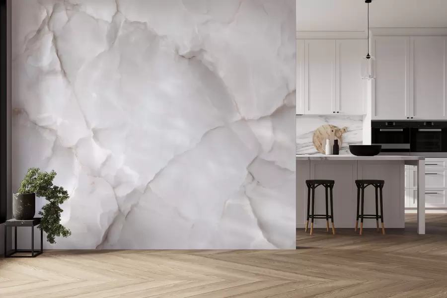 Fototapet Ljus marmorimitation med utseende som natursten w09802