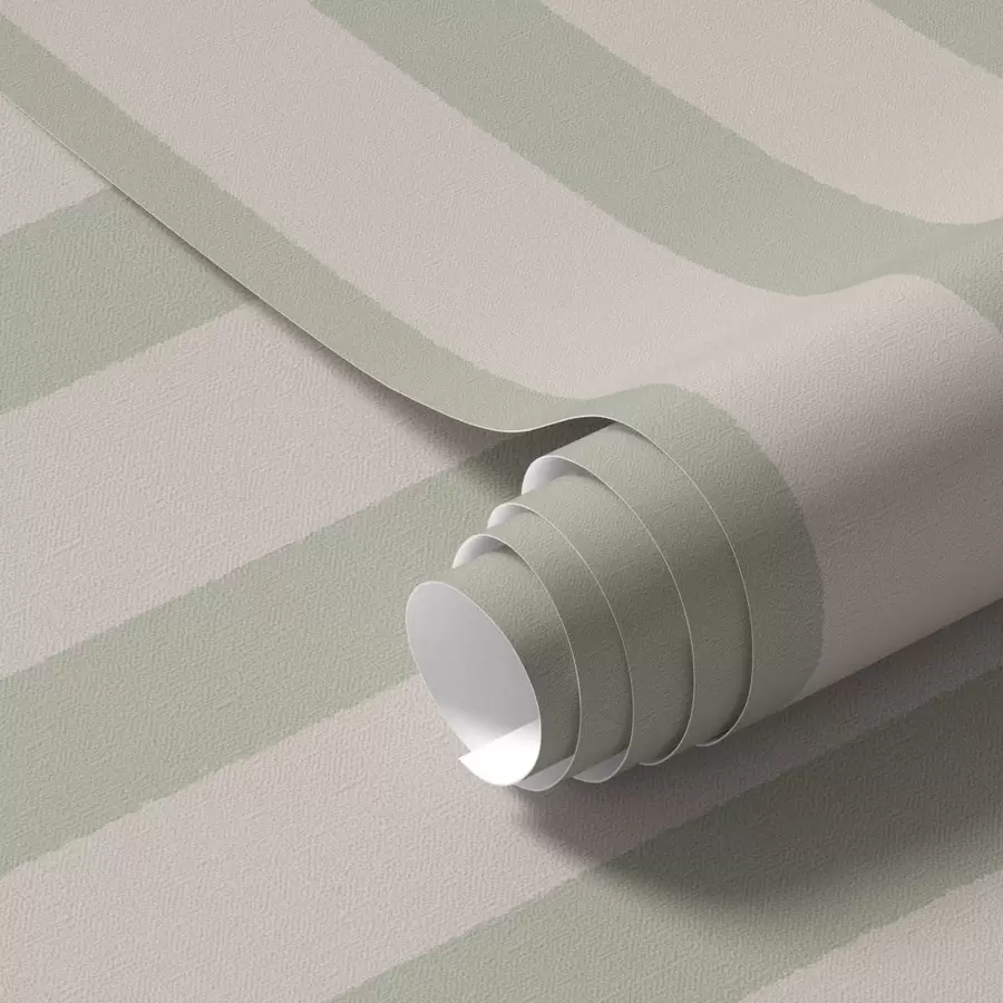 Fototapet Gröna och beige vertikala ränder a01180