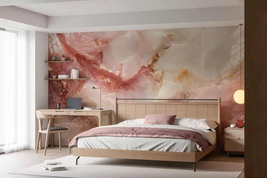 Fototapet Imitation av rosa marmor w05519
