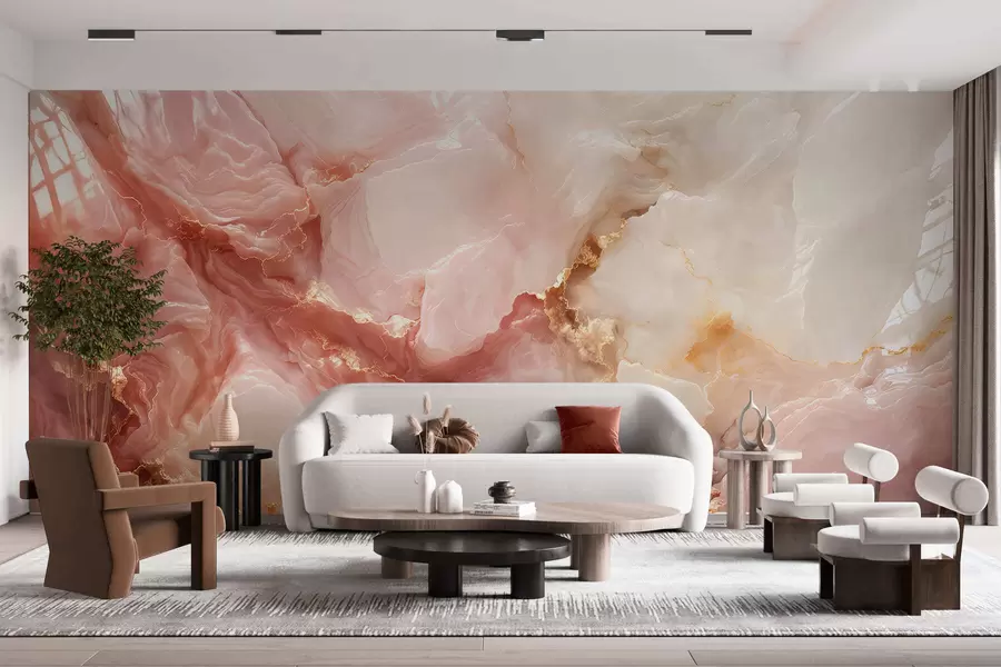 Fototapet Imitation av rosa marmor w05519