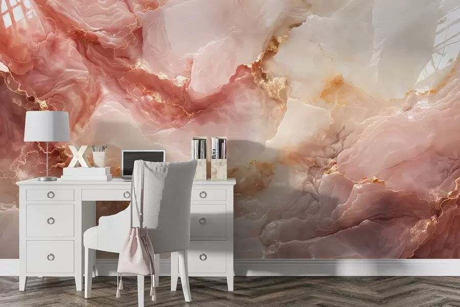 Fototapet Imitation av rosa marmor w05519