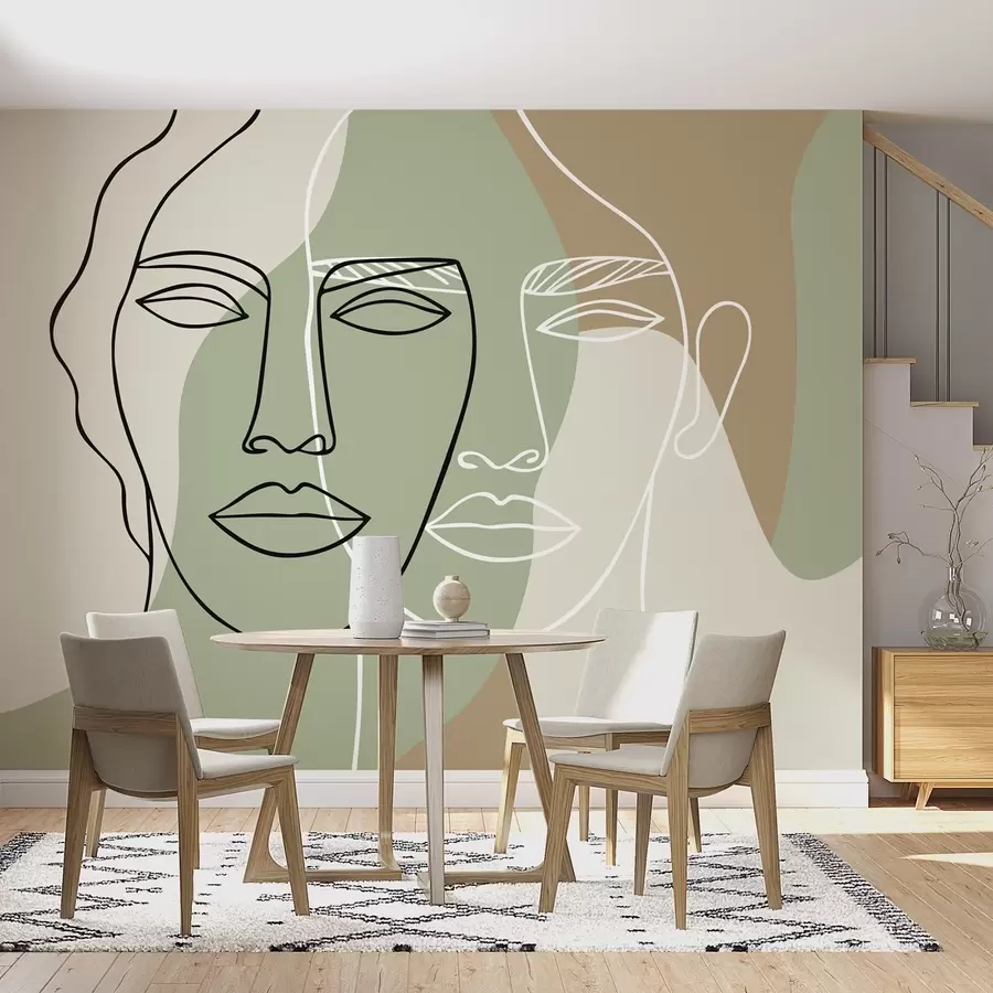 Fototapet Abstrakta ansikten w05550