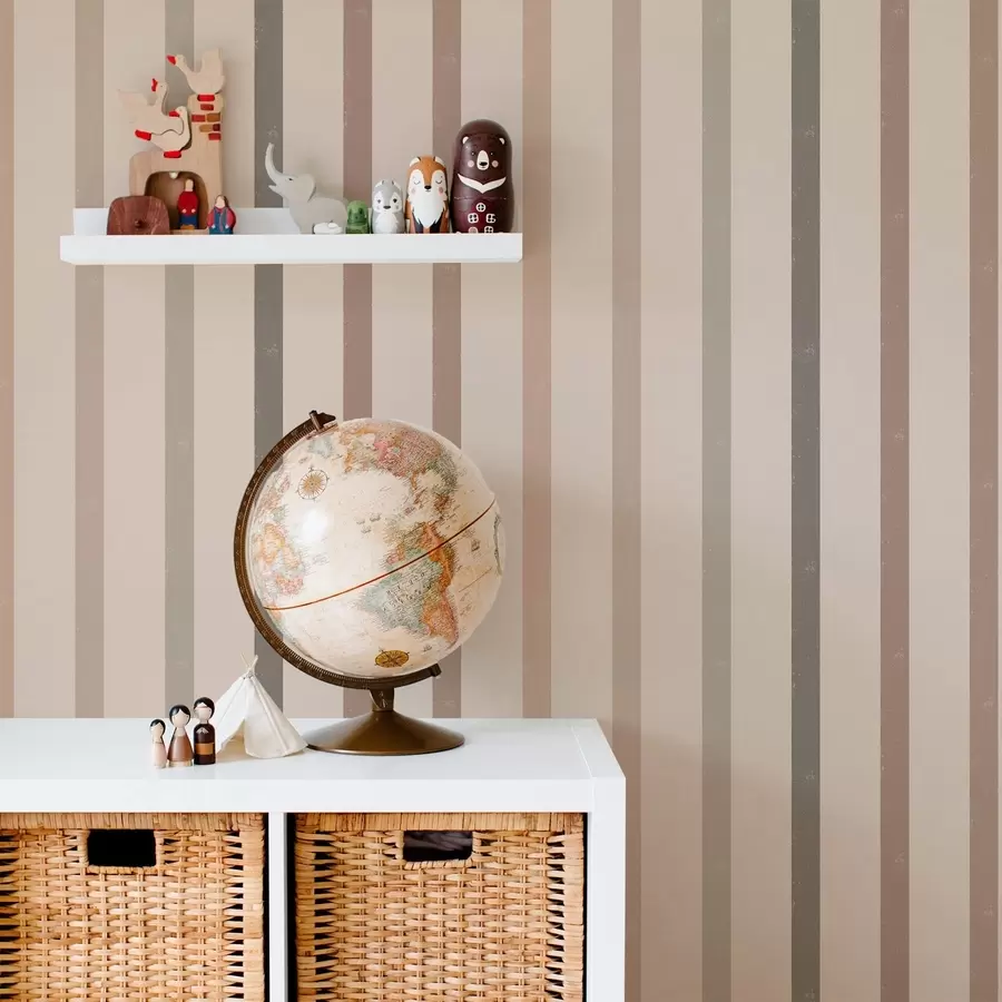 Fototapet Neutrala ränder i varma beige nyanser a01184v1