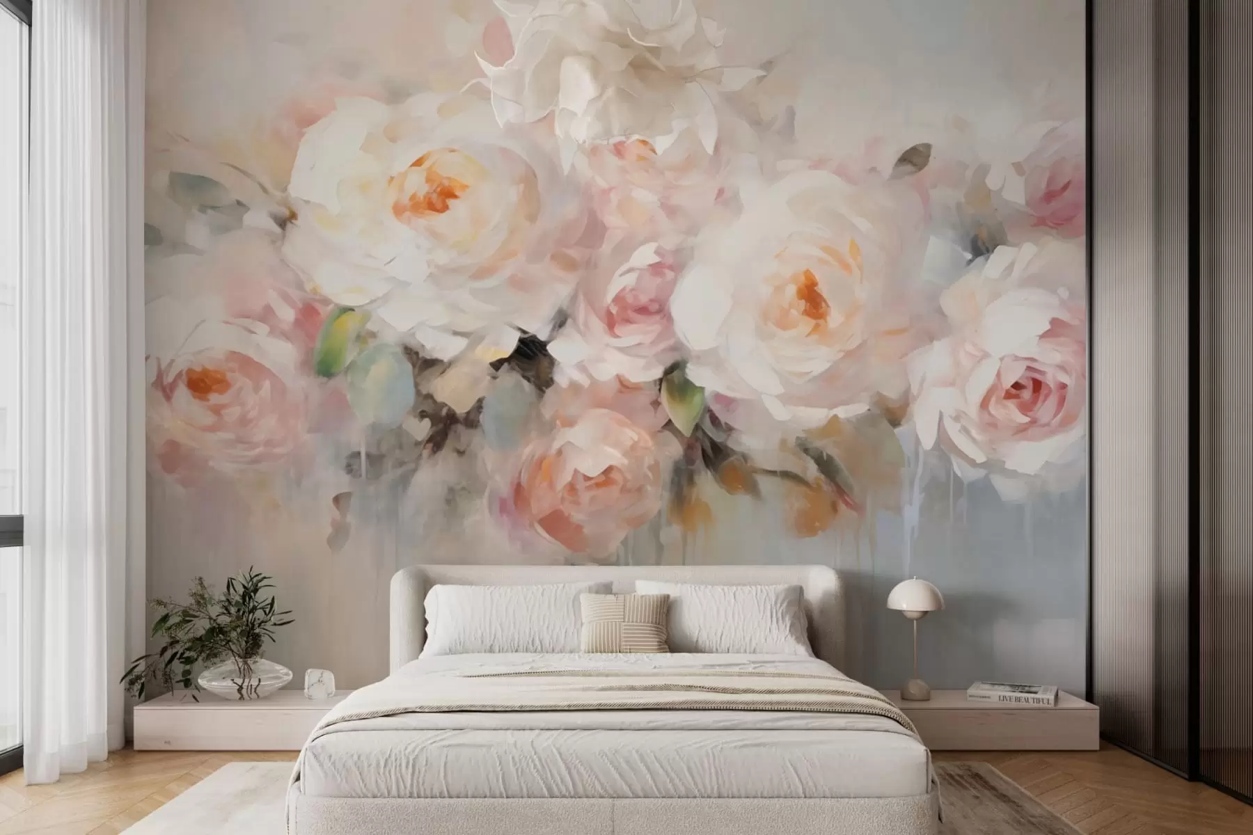 Fototapet Klassiska blommor, rosor w05614