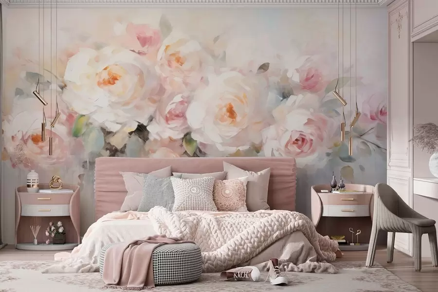 Fototapet Klassiska blommor, rosor w05614