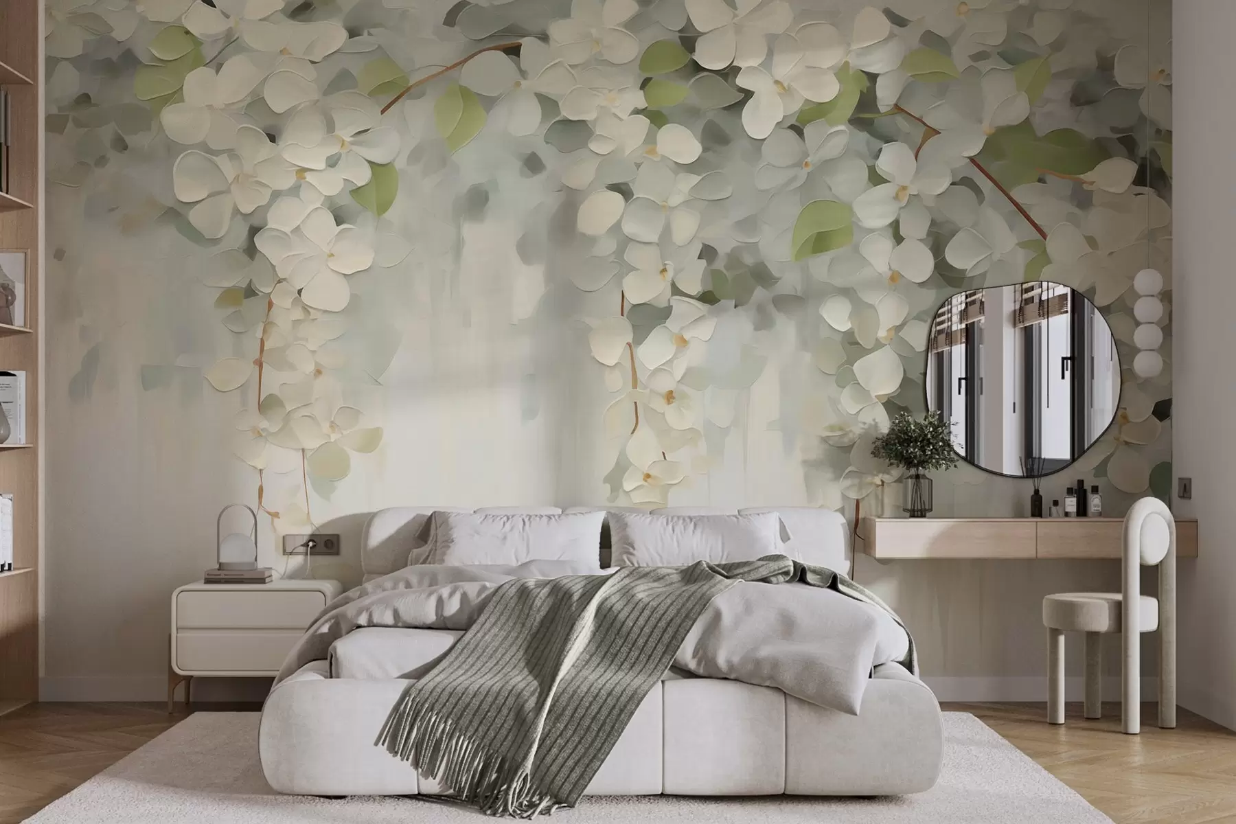 Fototapet Abstrakt målning föreställande hängande blommor w05641