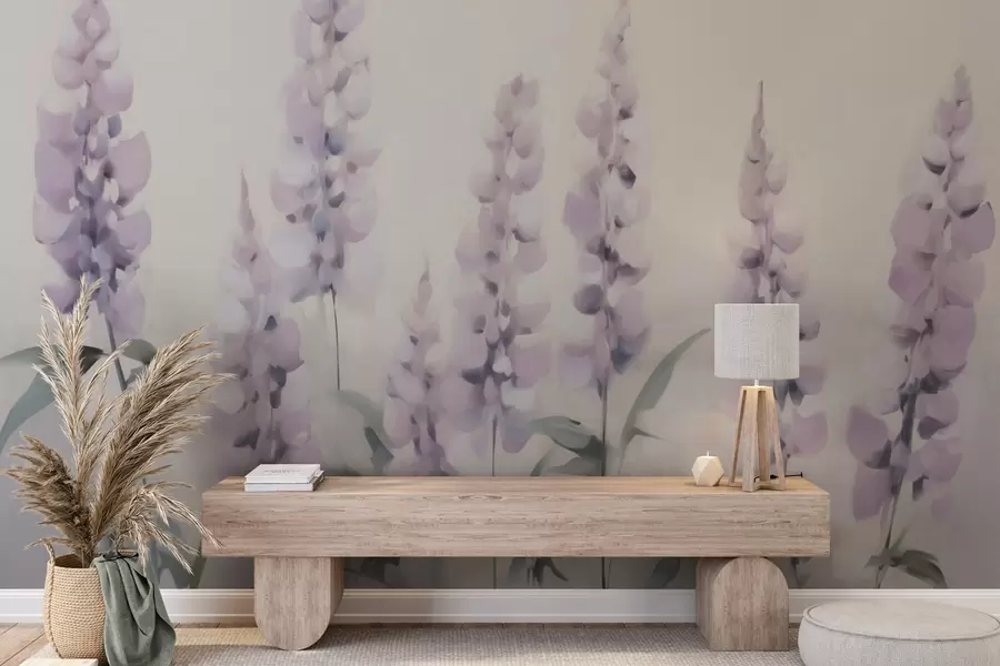 Fototapet Abstrakta blommor som imiterar målningar w05661