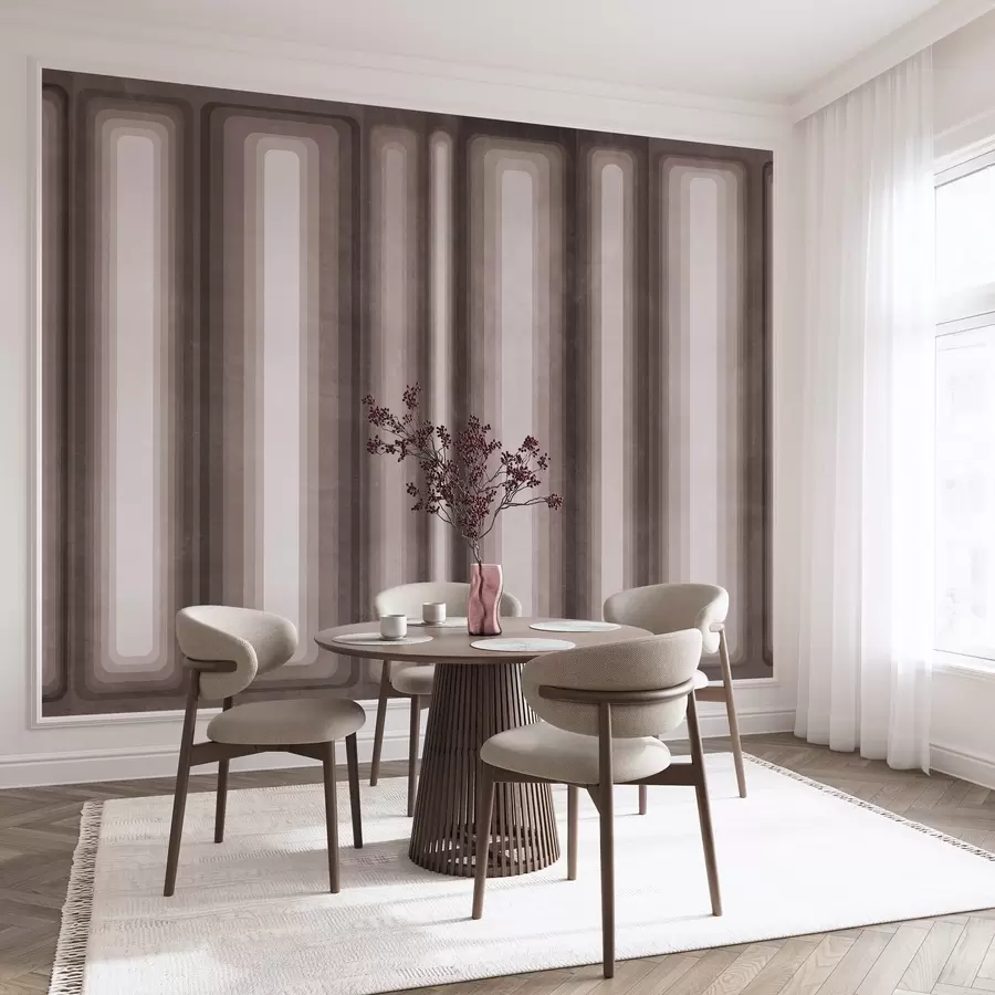 Fototapet Strukturerade, abstrakta, vertikala, avrundade rektanglar i dämpade bruna nyanser w09905v1