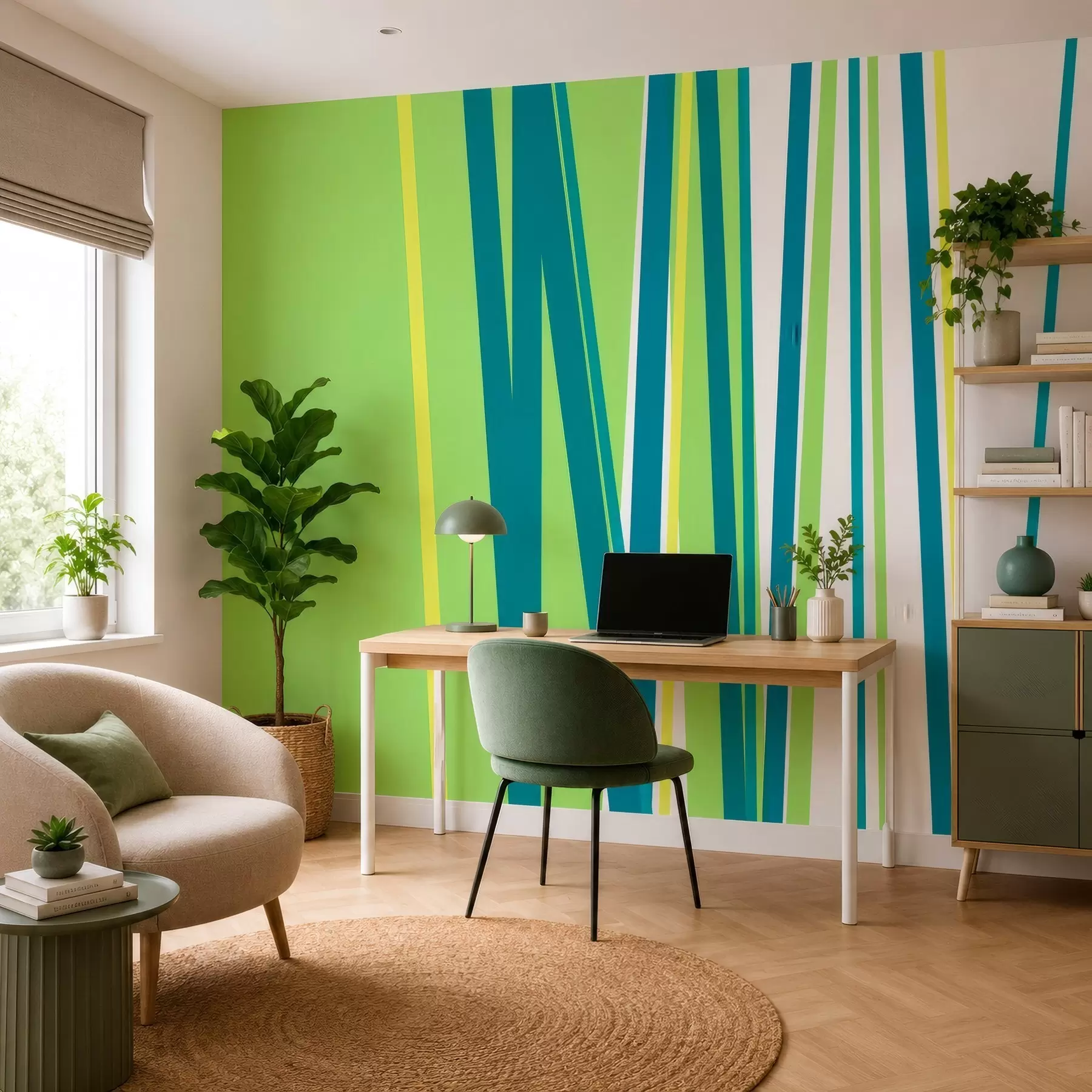 Fototapet en livfull, abstrakt rand w05749