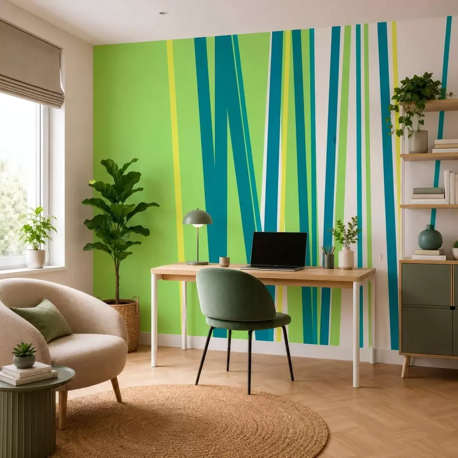 Fototapet en livfull, abstrakt rand w05749