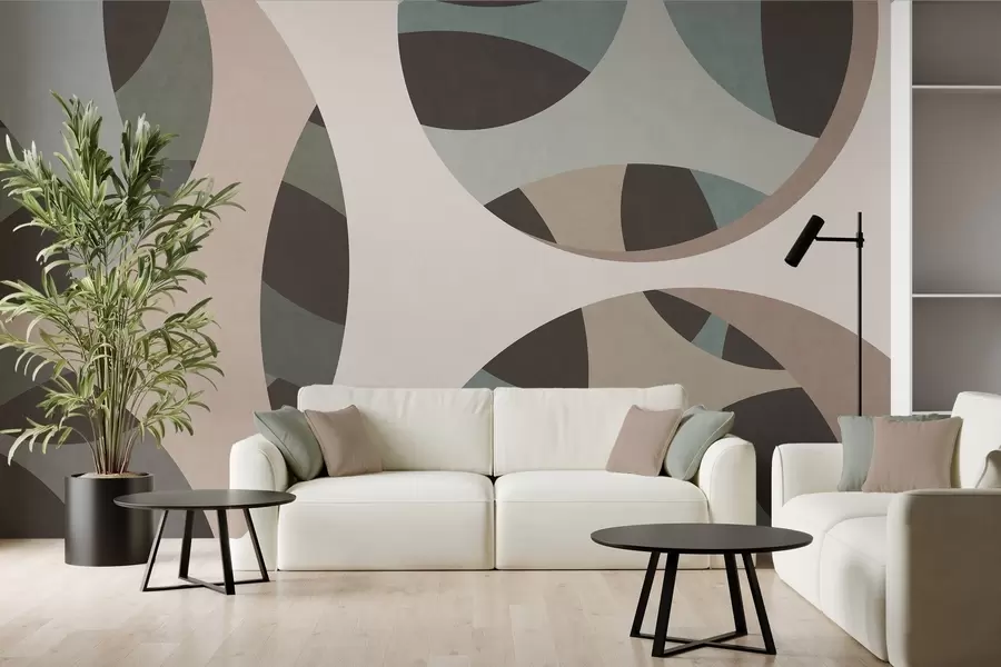 Fototapet modern abstrakt texturkonst i nyanser av beige och naturtoner w05751v1