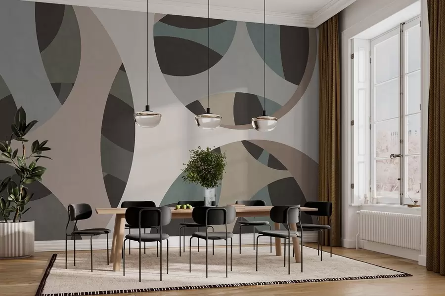 Fototapet modern abstrakt texturkonst i nyanser av beige och naturtoner w05751v1