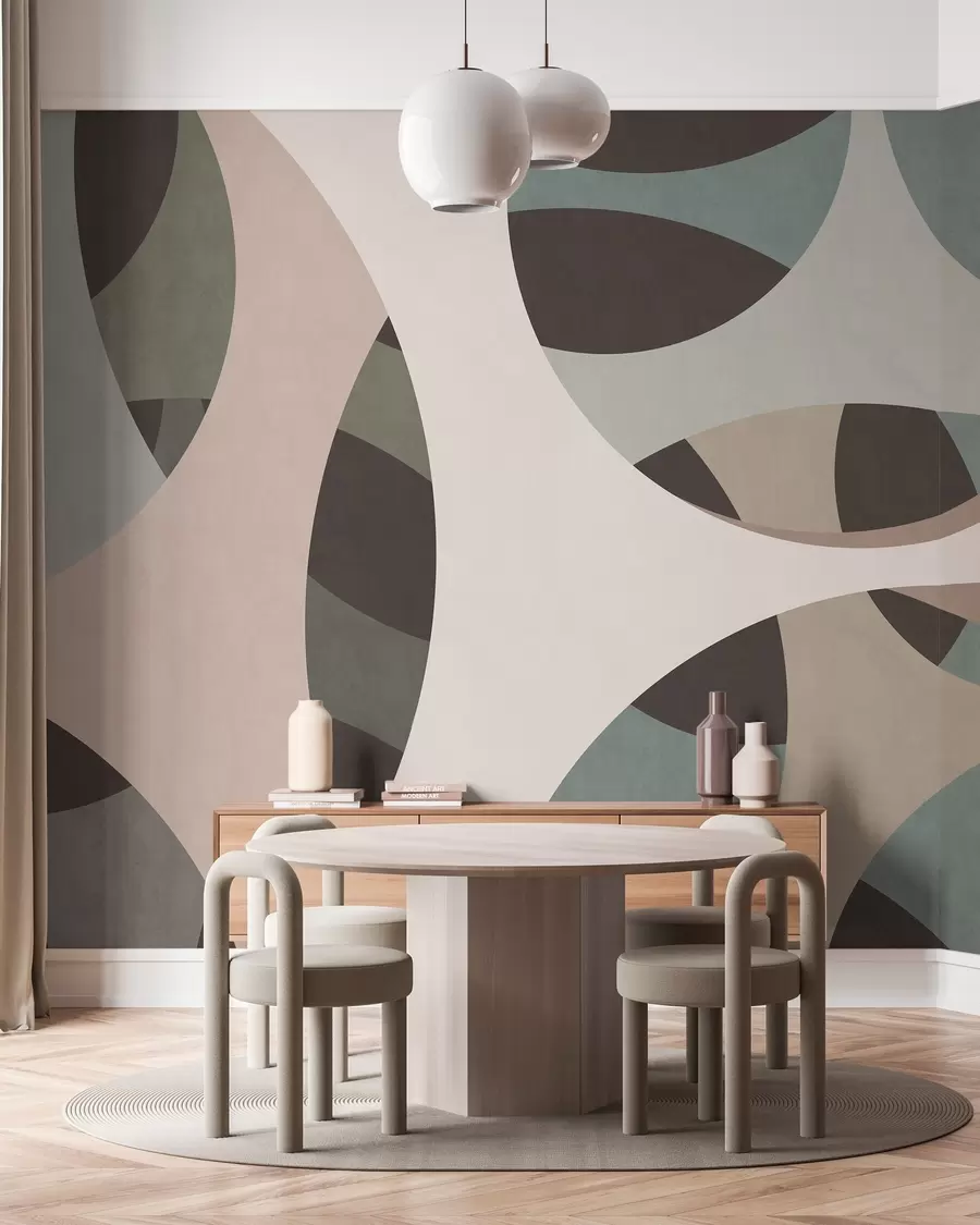 Fototapet modern abstrakt texturkonst i nyanser av beige och naturtoner w05751v1