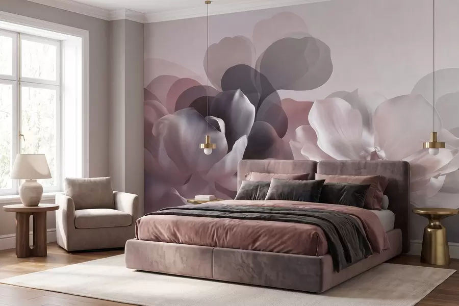 Fototapet Abstrakt blomkomposition med magnolia w09930