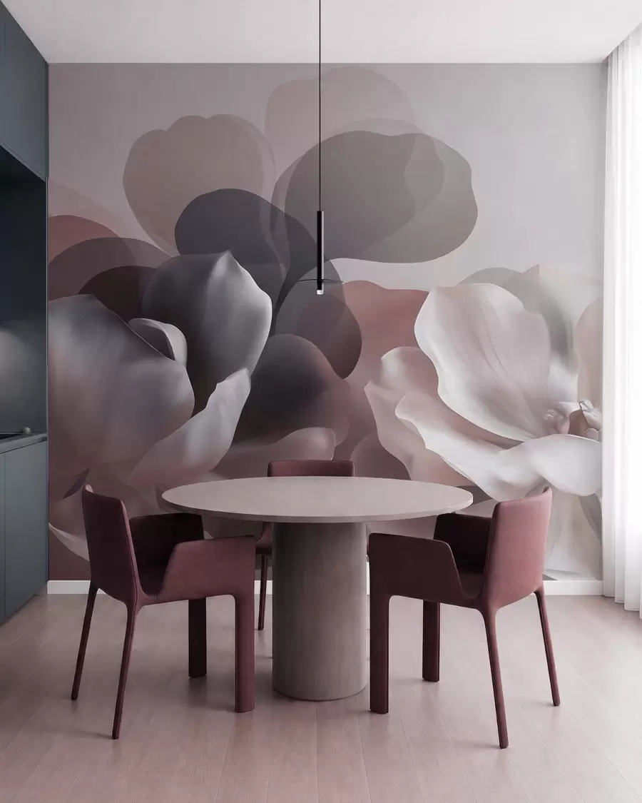 Fototapet Abstrakt blomkomposition med magnolia w09930