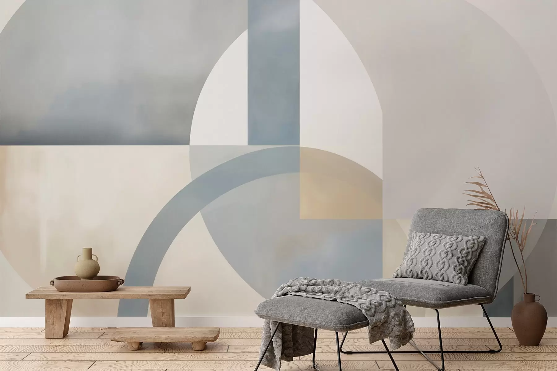 Fototapet Geometrisk abstraktion med texturimitation w05778