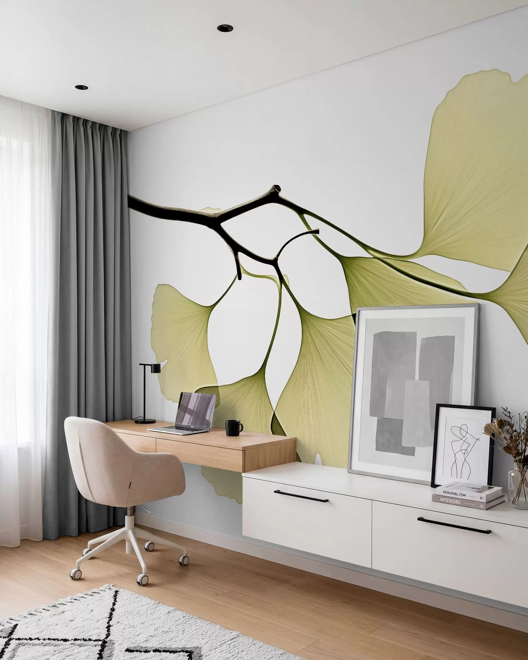 Fototapet Ginkgo-fläktblad w09968