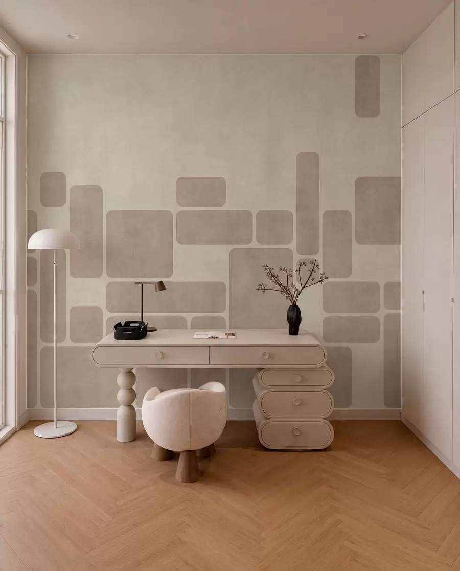 Fototapet Geometriskt mönster med rundade rektanglar w05141