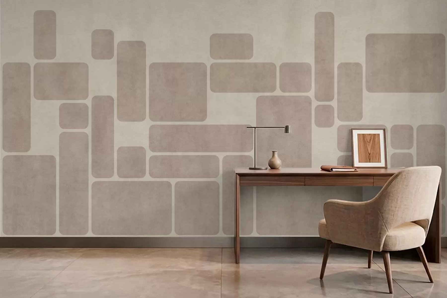 Fototapet Geometriskt mönster med rundade rektanglar w05141