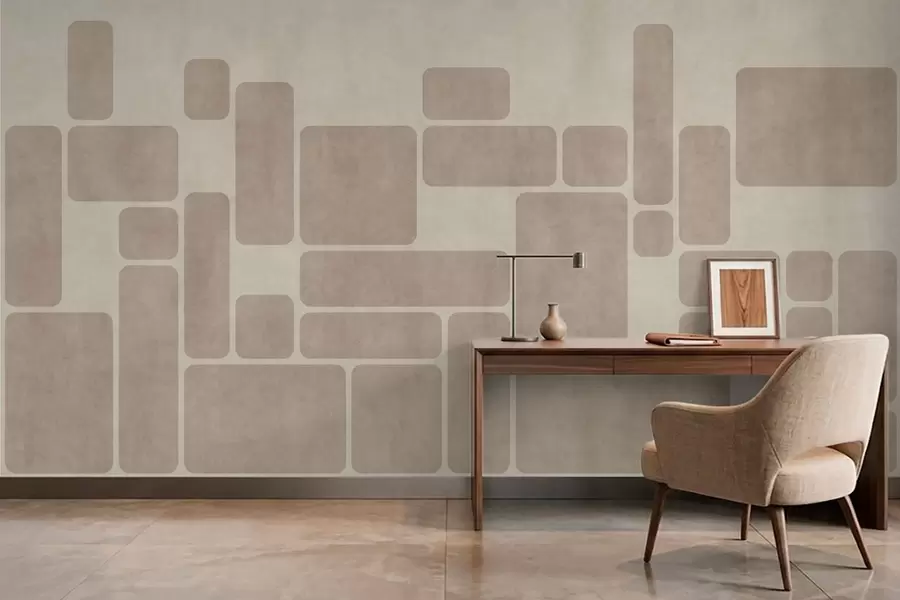 Fototapet Geometriskt mönster med rundade rektanglar w05141