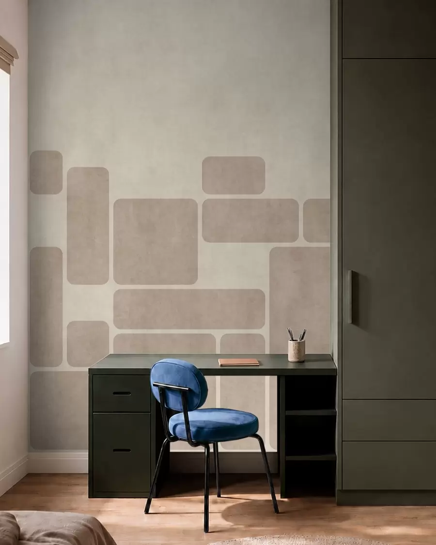 Fototapet Geometriskt mönster med rundade rektanglar w05141