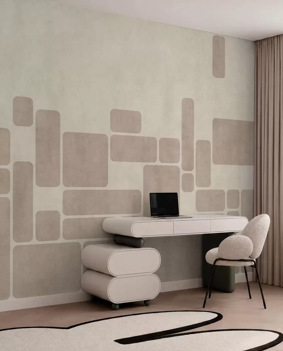 Fototapet Geometriskt mönster med rundade rektanglar w05141