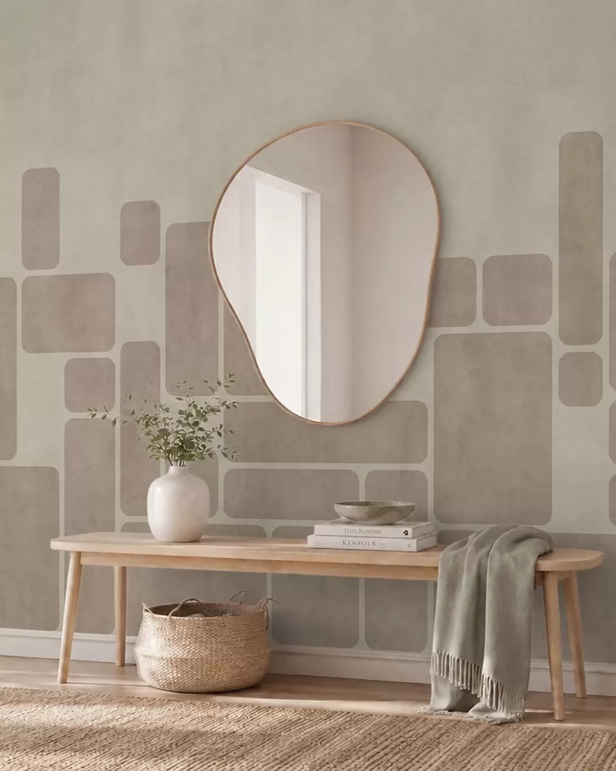 Fototapet Geometriskt mönster med rundade rektanglar w05141