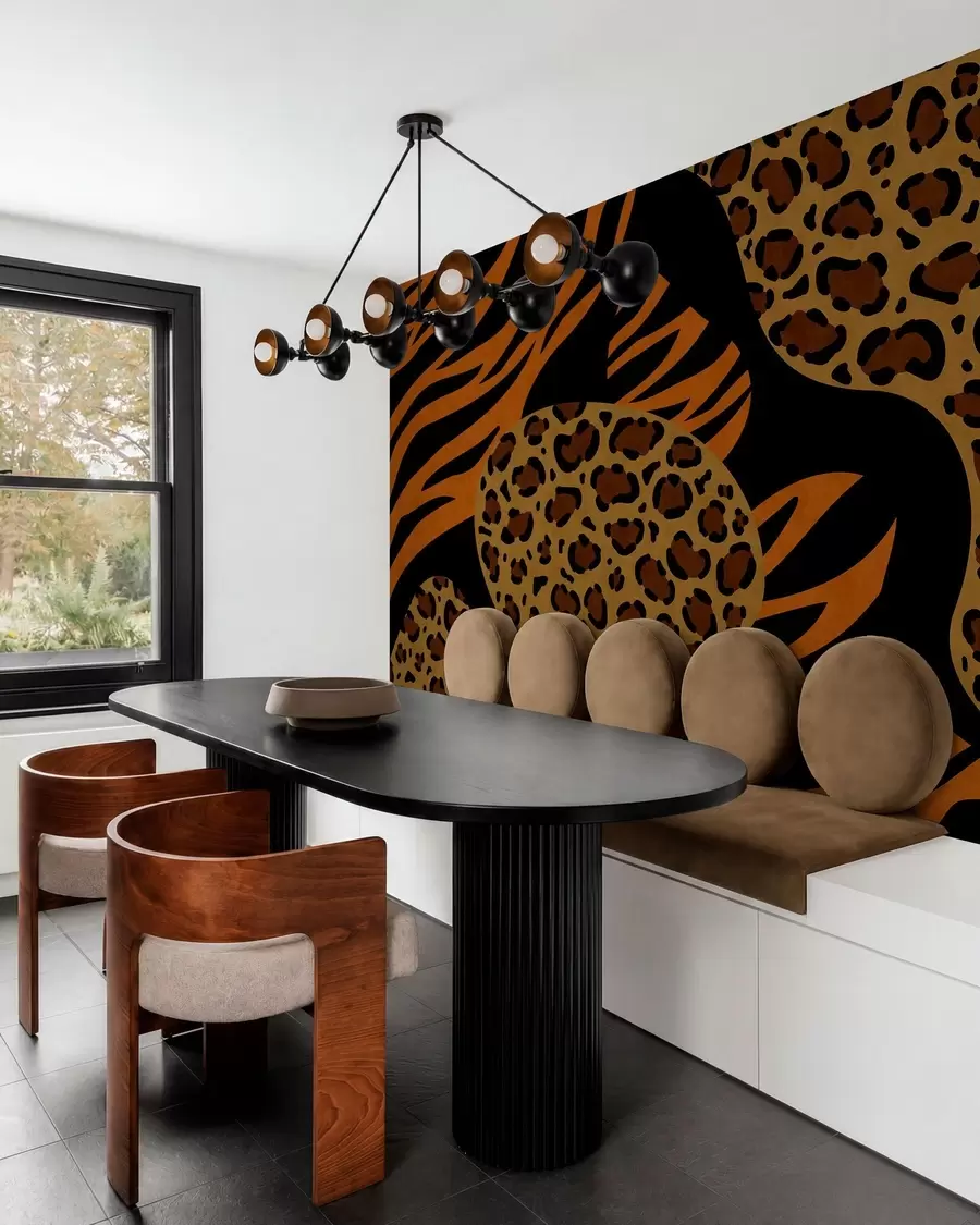 Fototapet Leopard- och tigermönster inspirerade av vilda djur w05759