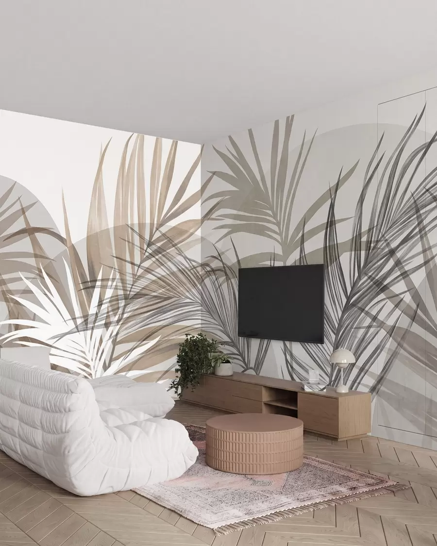 Fototapet Palm som skiss w10025