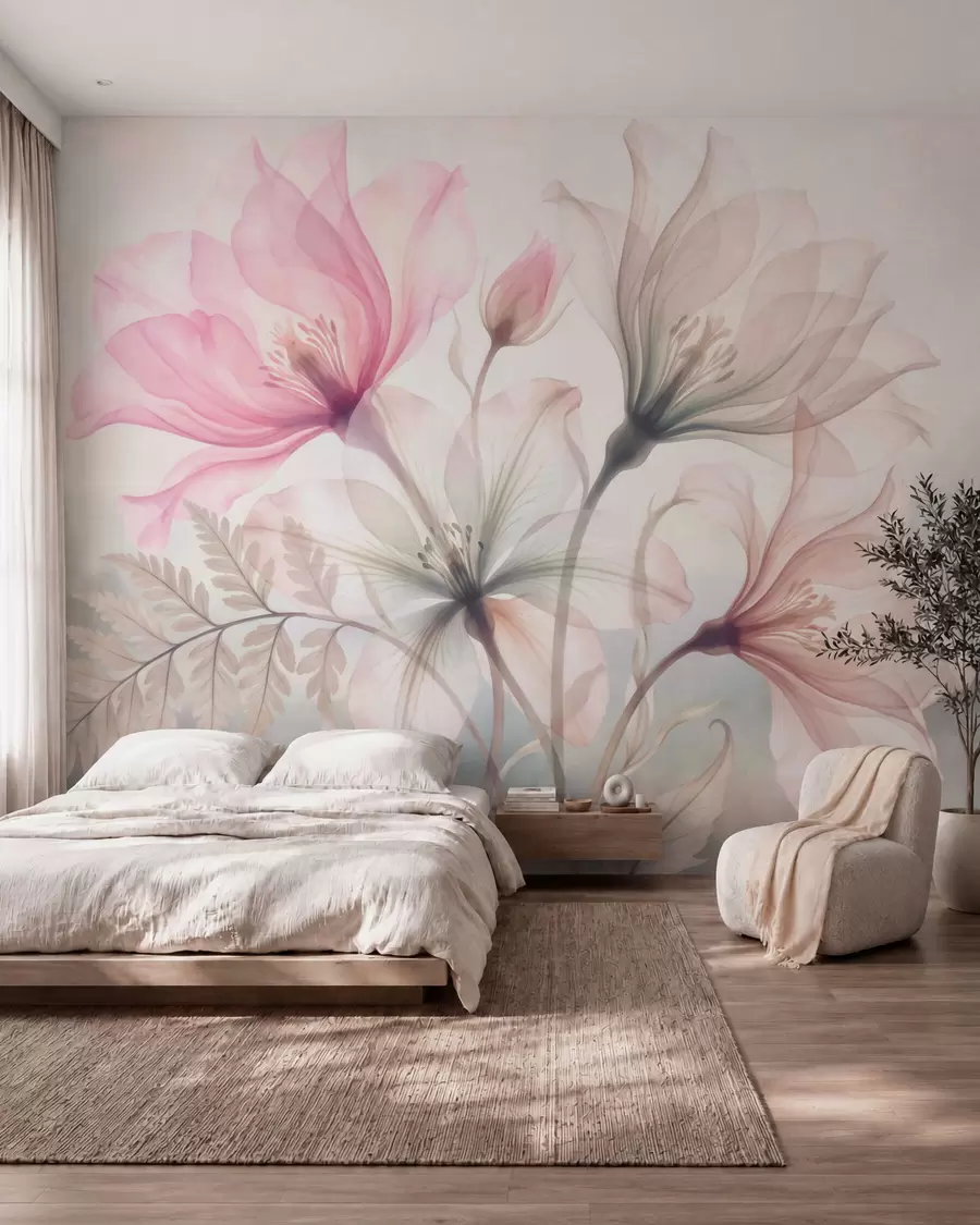 Fototapet Magnolia i akvarell w10009