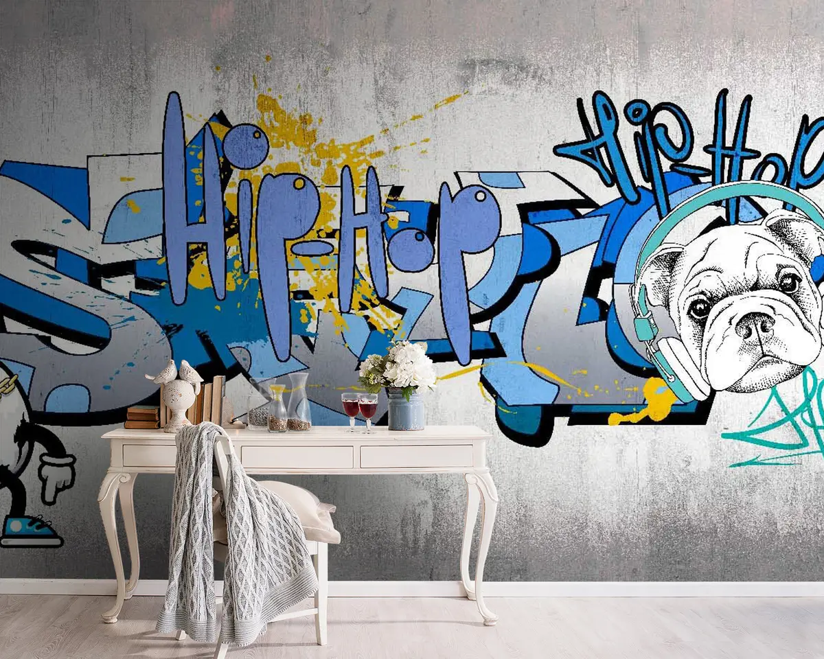 Fototapet Blått, azurblått och konst u35405