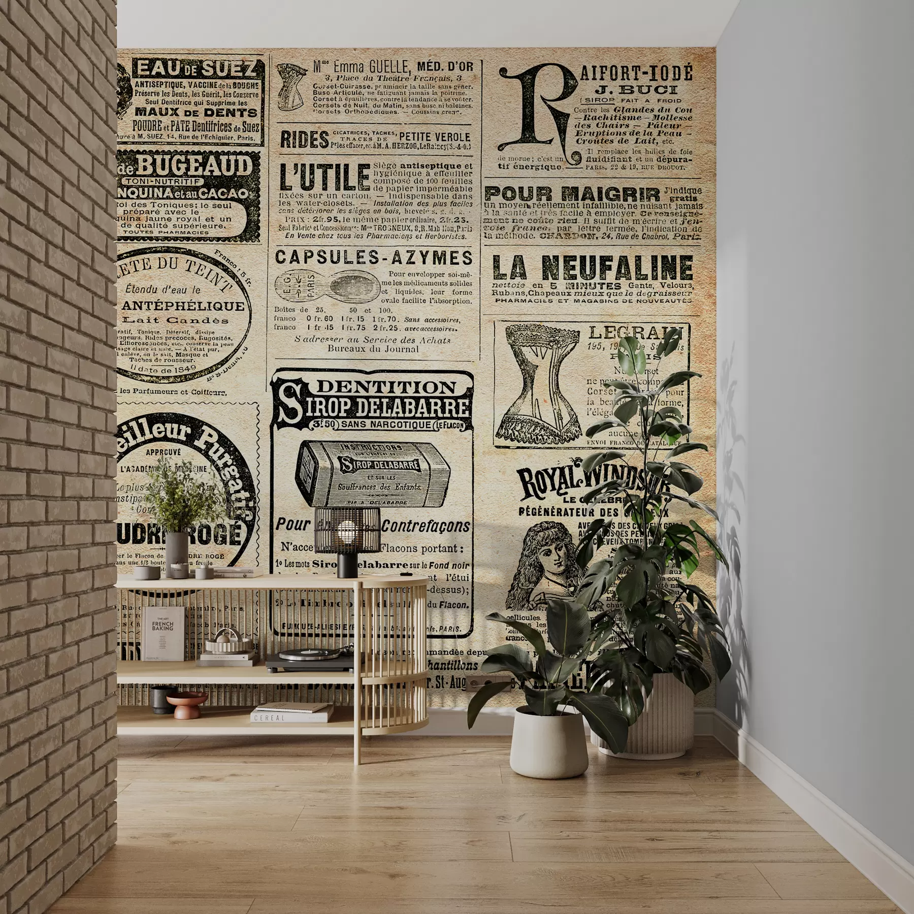 Fototapet Tidning, publikation och typsnitt u56680
