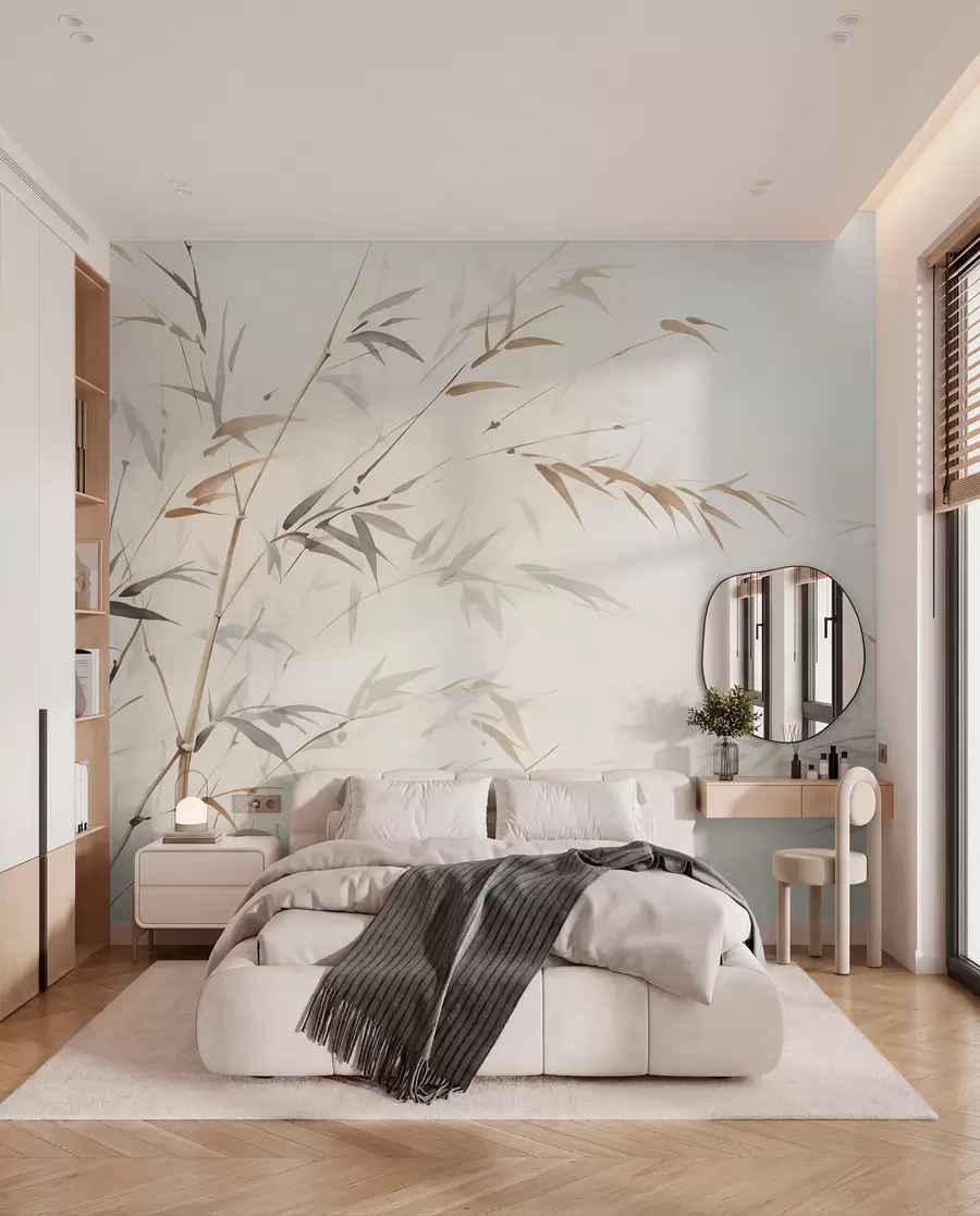 Fototapet Bambu som skiss w05917