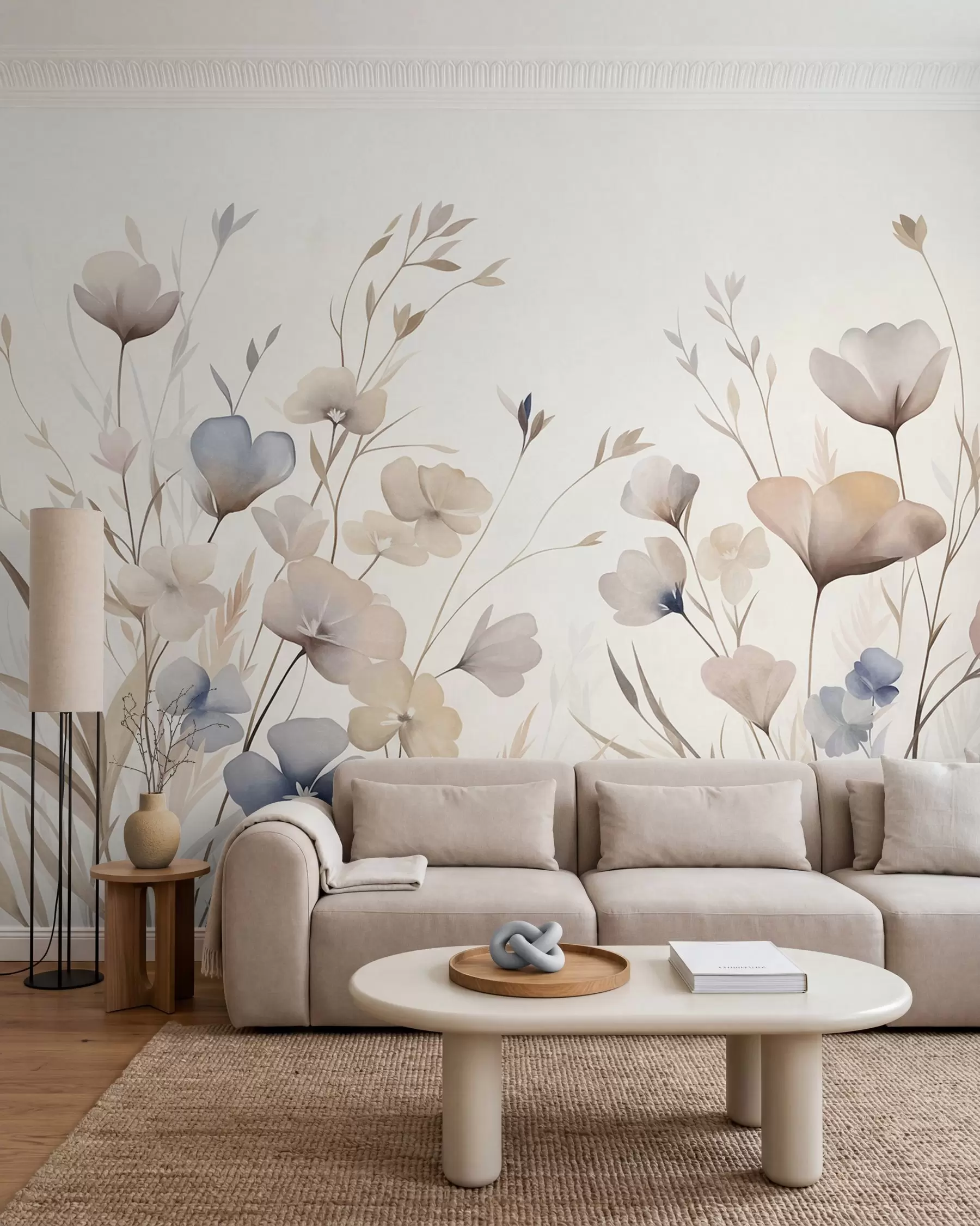 Fototapet Vildblommor i pastell w10065