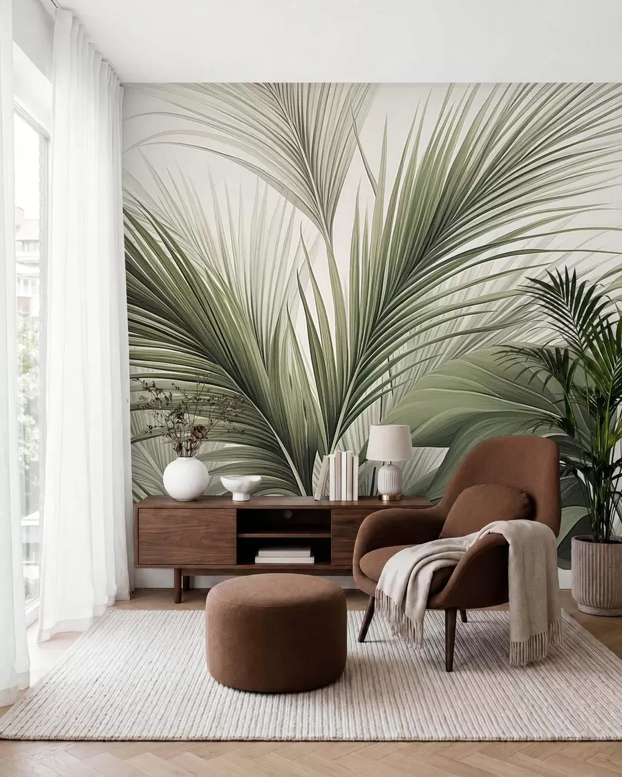 Fototapet Palm i grönt w09986