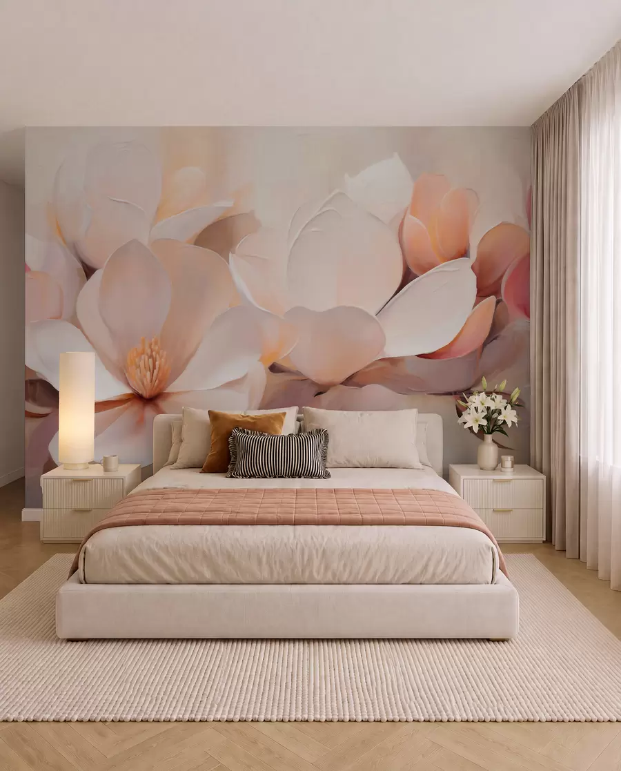 Fototapet Blomning i persika w05979