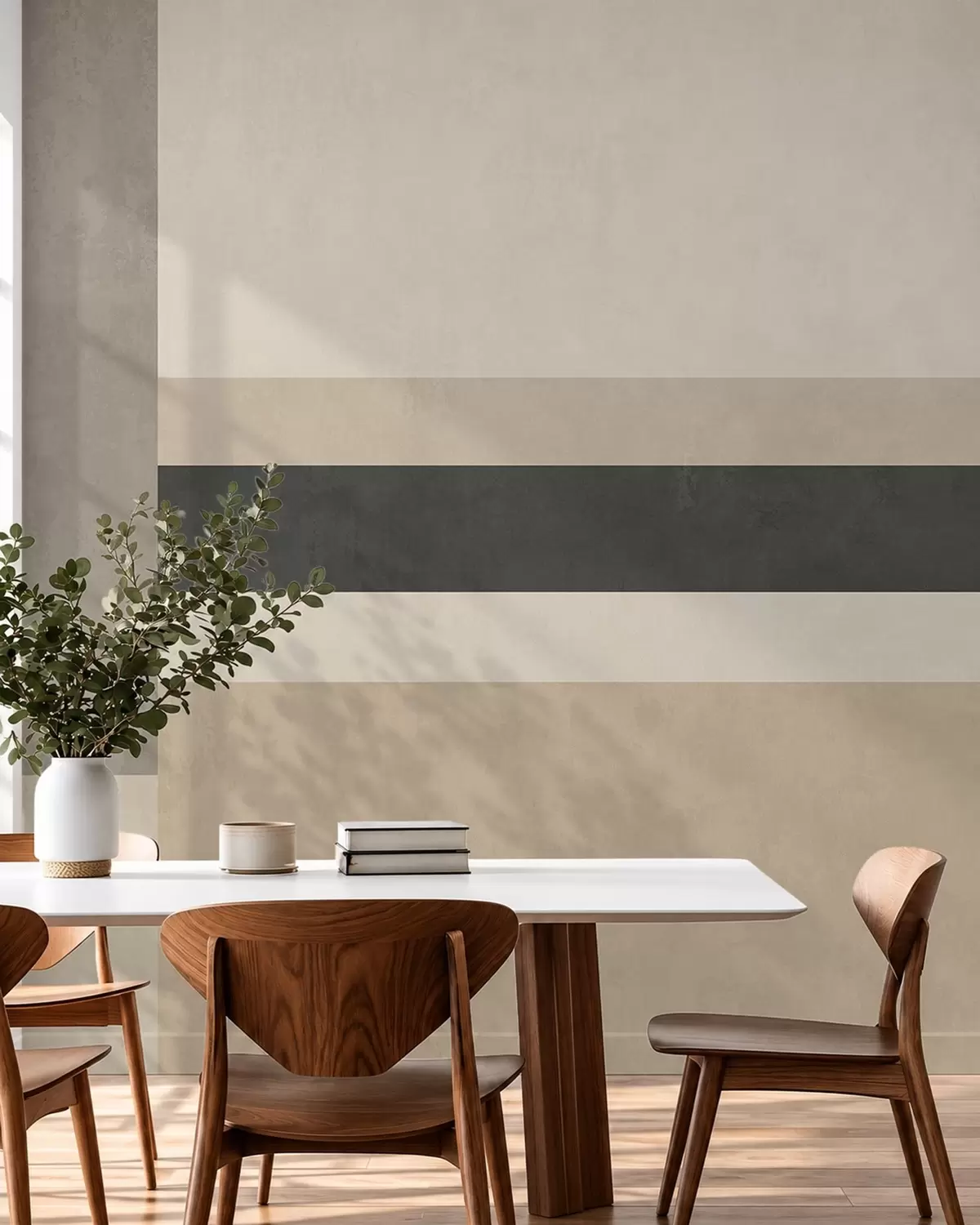 Fototapet Abstrakta rektanglar i varma beige nyanser med en mörk rand w05890
