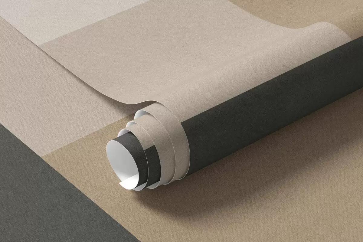Fototapet Abstrakta rektanglar i varma beige nyanser med en mörk rand w05890