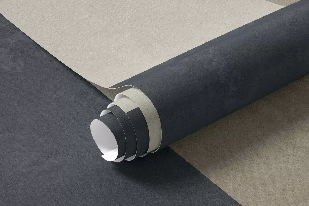 Fototapet Geometrisk komposition av beige och grå block med en mörk rand w05891v3