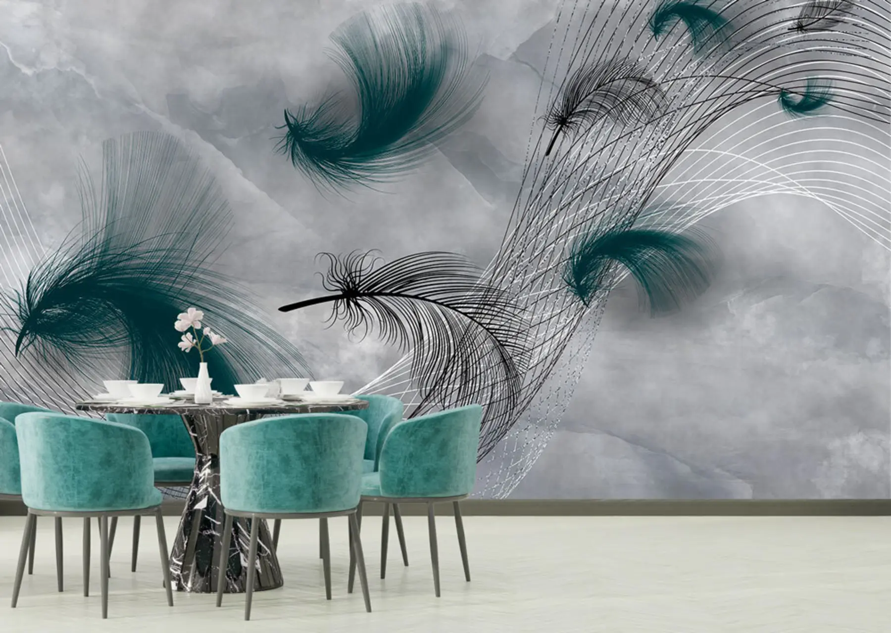 Fototapet Fjädrar i vinden u80391