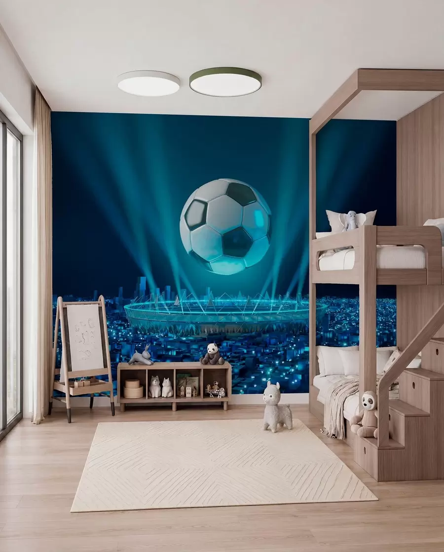 Fototapet Stadion i blått ljus u72793