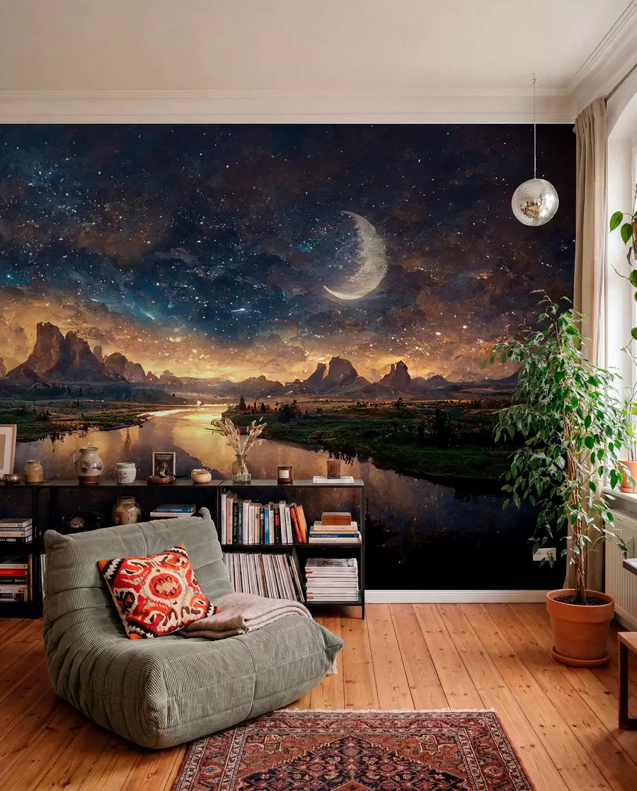 Fototapet Magisk natt i en annan värld u79812
